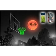 Glow in The Dark Basketball   NET - Light up Basketball Net Hoop - Pre-Installed Battery Included (No Assembly required)