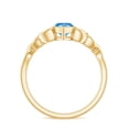 thumbnail image 3 of Rosec Jewels IGI Certified Lab Grown Blue Diamond Engagement Ring with Celtic Knot - 1 Carat - Bezel Set Blue Diamond Ring - VS1 Grade, 14K Yellow Gold, US 7.50, 3 of 9