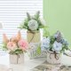 thumbnail image 4 of Hortensias artificiales, plantas verdes falsas, plantas en macetas, pequeños adornos, decoración para el hogar, sala de estar, comedor, bonsái, 4 of 5