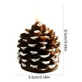 thumbnail image 3 of Wooowa Flameless Candles, Battery Operated Flickering Wick Real Wax Pine Cone Candles for Holiday Indoor Decoration, 3 of 8