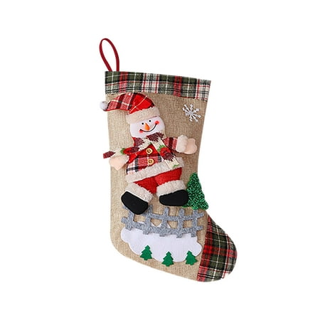 

Veki Christmas Stockings Cute Santa Snowman Christmas Tree Decoration Gift Bag Kids Ladies Men Window Fireplace Bed Pendant Home Office Restaurant Hotel Decoration Hanging Stained Glass Birds