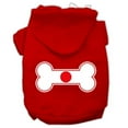thumbnail image 1 of Bone Shaped Japan Flag Screen Print Pet Hoodies Red Size L (14), 1 of 1