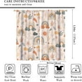 thumbnail image 3 of Kids Rainbow Curtains Cartoon Rainbow for Baby Boys Girls Playroom Brown Abstract Bohemia Lovely Stars Nursery Bedroom Window Drapes Treatment Fabric 42W x 54H Inch Blackout, 3 of 7