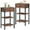 Brown, variant on VECELO Set of 2 Nightstand with Drawer, Industrial Side End Table 2-tier Wood Storage Shelf for Living room/Bedroom/Office, Brown