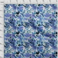 thumbnail image 4 of oneOone Rayon Medium Blue Fabric Leaves Sewing Material Print Fabric By The Yard 56 Inch Wide, 4 of 8