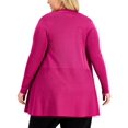 thumbnail image 3 of Anne Klein Womens Plus Open Front Layering Peasant Top, 3 of 3