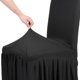 thumbnail image 2 of Funda para sillas con pliegues elegantes y elásticos, ideal para banquetes, bodas y eventos especiales, disponible en negro., 2 of 6