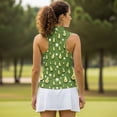 thumbnail image 3 of Yuyamidu White Golf Ball Womens Sleeveless Golf Shirts Avocado Button Down Tennis Tank Tops Stretchy Athletic Tank Top Quick Dry Workout Athletic Size XS, 3 of 7