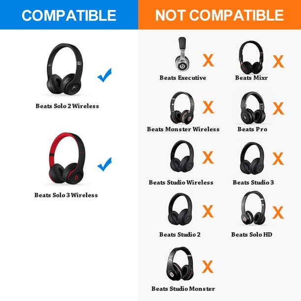 Earpads Cushions Replacement for Beats Solo 2 Solo 3 Wireless on Ear Headphones Soft Ear Pads Walmart Business Supplies