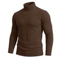 thumbnail image 5 of Men's Stretch Muscle Tshirts Turtleneck Long Sleeve Knit Tees Casual Slim Fit Basic Shirt Tops Business Casual Workwear, 5 of 7