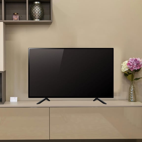 LIFKOME 2Pcs Black TV Stand Mount for s No Wall Drilling Required