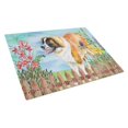 thumbnail image 1 of Carolines Treasures CK1241LCB Saint Bernard Spring Glass Cutting Board, Large, 1 of 2
