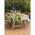 thumbnail image 2 of Outdoor Tablecloth with Umbrella Hole and Zipper, Sunflowers Rectangle Table Cloth 60x84 Inch Waterproof Tablecloth, Country Spring Botanical Flowers Bee Wooden Picnic Table Cover for Patio Camping, 2 of 7