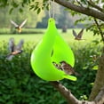 thumbnail image 6 of Fwttom Bird Feeders for Outdoors, Teardrop Shaped Hanging Wild Bird Feeders, Decorative Feeders for Garden, Patio & Backyard, Green, 6 of 6