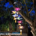 thumbnail image 4 of Youkk Solar Hummingbird Wind Chime LED Solar Wind Chimes Changing Colors 30 Mobile Hanging Wind Chime for Home Garden Decoration Butterfly wind chime, 4 of 6