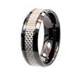 thumbnail image 3 of Black 8mm Ceramic w/ Silver Carbon Fiber Band Comfort Fit, 3 of 6