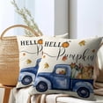thumbnail image 7 of Autumn Truck Throw Pillow Cover Hello Pumpkin Blue Vintage Truck Pillow Cases Happy Fall Harvest Farm Maple Leaf Pillow Protector Farmhouse Orange and Blue Cushion Covers for Home Bed Outdoor, 7 of 7