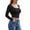 Black, variant on T Shirt Women Long Sleeve Slim Fit Square Collar Basic Tops Lightweight Fall Outfits Cute Womens Tops Size L