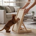 thumbnail image 5 of Sisal Cat Scratcher, 31" Wooden Cat Scratching Board with 5 Adjustable Heights, Replaceable Sisal Mat and Angled Scratch Pad for Indoor Cats, Ready to Use, No Assembly Required, 5 of 10