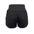 thumbnail image 3 of Women's High Waist Wide Leg Yoga Shorts with Elastic Waistband for Fitness and Tennis,Black,XS, 3 of 5