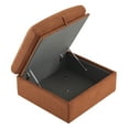 thumbnail image 3 of CHITA ottoman with storage for Living Room, Fabric Foot Rest Stool Seat, Terracotta, 3 of 9
