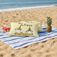 thumbnail image 5 of 2 Pack Outdoor Waterproof Throw Pillows, Farmhouse Gnome Honey Bee Decorative Rectangle Pillow Case Patio Pillows for Chair Couch Sofa 20x12in, 5 of 9