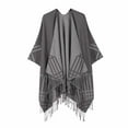 thumbnail image 2 of Miqool Women's Elegant Shawl Wraps Plaid Fringe Poncho Cozy Soft Blanket Scarf for fall Winter, 2 of 5