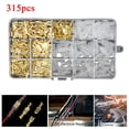 thumbnail image 2 of 315pcs Cable Spade Lugs Electrical Wire Terminals Crimp Connectors w/ Sleeves, 2 of 11