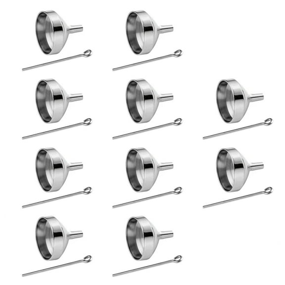 10X Mini Funnels Set Stainless Steel Urn Funnel Filler Kit for Cremation Jewelry Ashes Keepsakes
