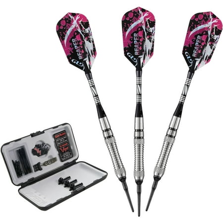 Viper Grim Reaper Tungsten Soft Tip Darts, Grooved Barrel, 18g