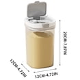 thumbnail image 3 of Meggemo Home Food Grade Opaque Airtight Glass Jar Light Blocking Storage Container Dry Food Cereal Coffee Tea Canister, 3 of 7