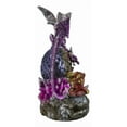 thumbnail image 5 of Purple Mother Dragon Guarding LED Faux Crystals Egg With Hatchlings Figurine, 5 of 10