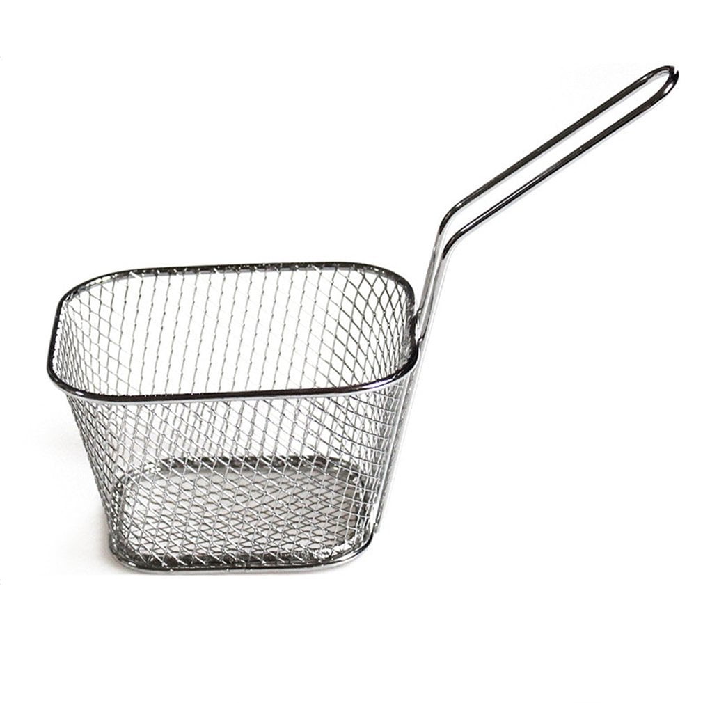 Stainless Steel Small Frying Net Strainer Basket French Fries Deep Fryer Baskets 