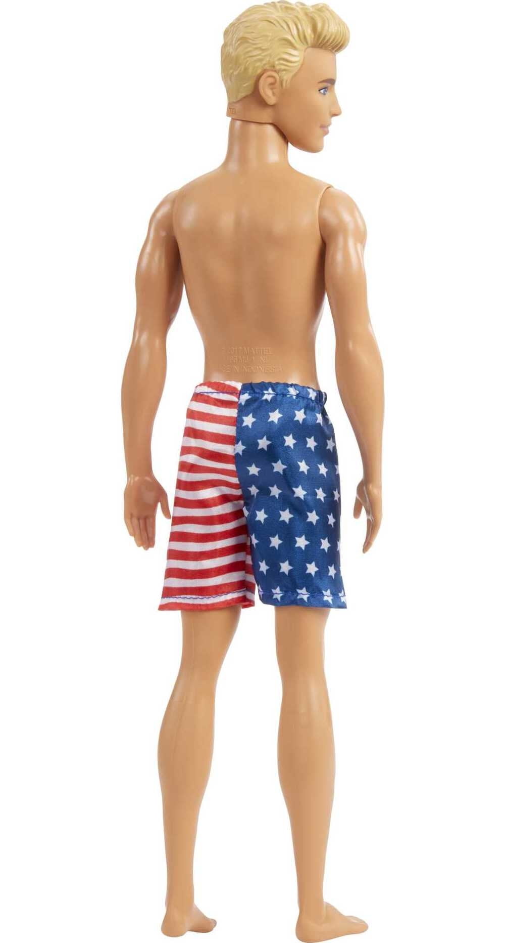 Barbie Ken Beach Doll with Tropical Shorts