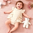 thumbnail image 7 of JUMEYU Baby Bodysuits Baby Girls Short Sleeve Bodysuit Newborn to Infant 0 3 6 9 12 18 24 Months (Beige,3-6 Months), 7 of 7