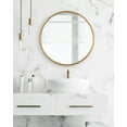 thumbnail image 7 of Kate and Laurel Travis Round Wood Wall Mirror, 25.6" Diameter, Gold, Modern Glam Wall Décor Accent, 7 of 7