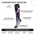 thumbnail image 2 of Pofeuu Space Colorful Donut Print Compression Socks for Women & Men Circulation - Best Support for Nurses,Running,Athletic,Sports, 2 of 7