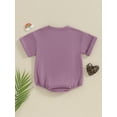 thumbnail image 3 of Bagilaanoe Newborn Baby Girl Boy Rompers Letters Print Long Sleeve Bodysuits 3M 6M 12M 18M Infant Casual One Piece Short Jumpsuit, 3 of 8