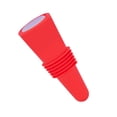 thumbnail image 4 of Bouchon de bouteille de vin en acier inoxydable - Silicone de qualité alimentaire - 6,1 x 2,35 cm - Décoration pratique et réutilisable - Rouge, 4 of 12