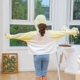 thumbnail image 4 of Penkiiy Chicas Chicas Camisa de manga larga Protección solar Capucha Ligera Entrenamiento atlético Suéter Top Rash Guard para niños 4 Años Amarillo, 4 of 5