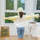 thumbnail image 4 of Penkiiy Chicas Chicas Camisa de manga larga Protección solar Capucha Ligera Entrenamiento atlético Suéter Top Rash Guard para niños 4 Años Amarillo, 4 of 5
