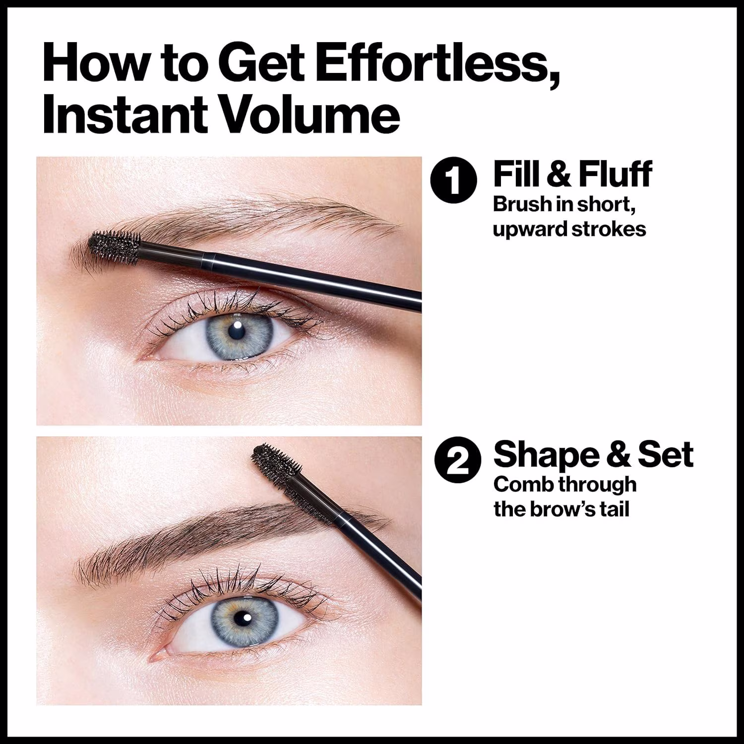 thumbnail image 6 of Revlon ColorStay Brow Fiber Filler, Waterproof Eyebrow Enhancer Gel, 303 Medium Brown, 0.23 fl oz, 6 of 7