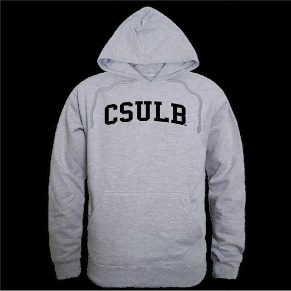 W Republic 503-109-HG2-05 California State University Long Beach Beach Game Day Hoodie, Heather Grey - 2XL