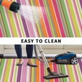 thumbnail image 5 of Colorful Striped Outdoor Rug for Patio/Deck/Porch, Non-Slip Large Area Rug 5 x 8 Ft, Farmhouse Modern Stripes Art Indoor Outdoor Rugs Washable Area Rugs, Reversible Camping Rug Carpet Runner, 5 of 8