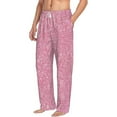 thumbnail image 3 of Kdxio Glitter Pink Print Men's Sleep Pajama Pant Lounge Pants with Pockets, 3 of 8
