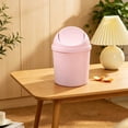 thumbnail image 2 of LAIOWEI Mini Trash Can, Desktop Waste Bin, Plastic Swing Lid Garbage Bin, Multi Function Household Trash Container for Kitchen Bathroom Office Pink 1Pcs, 2 of 6