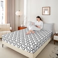 thumbnail image 4 of Manfei Boys Girls Love Heart Print 4 Pieces Queen Sheet Sets,Romantic Lover Couple Ultra Soft Flat Sheet,Valentine's Day Queen Fitted Sheet,Super Cozy Room Decor, 4 of 7