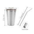 thumbnail image 4 of Carevas Stainless Steel Cup Set 500ml (Set of 6), 4 of 6