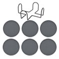 thumbnail image 2 of Ludlz 6Pcs Drink Coasters with Holder Anti-scald Sturdy Lightweight Round Non-slip Food Grade Pure Silicone Hot Coffee Cup Coaster Home Use, 2 of 8
