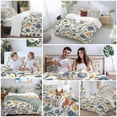 thumbnail image 6 of Vintage Blue Yellow Bedding 3 Piece Duvet Cover Set Queen Size, Spring Enchanted Garden Florals Soft Microfiber Comforter Cover with Zipper Closure & Pillowcases, Wrinkle & FadeResistant Quilt Cover, 6 of 9